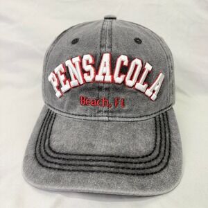 Alvin's Island Hat Pensacola Beach FL Unisex OSFM Gray Washed Baseball Cap